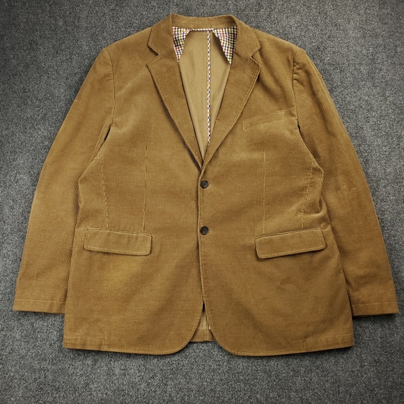 Charles Tyrwhitt Corduroy Blazer Mens 48R Sport Coat Suit Jacket Unstructured